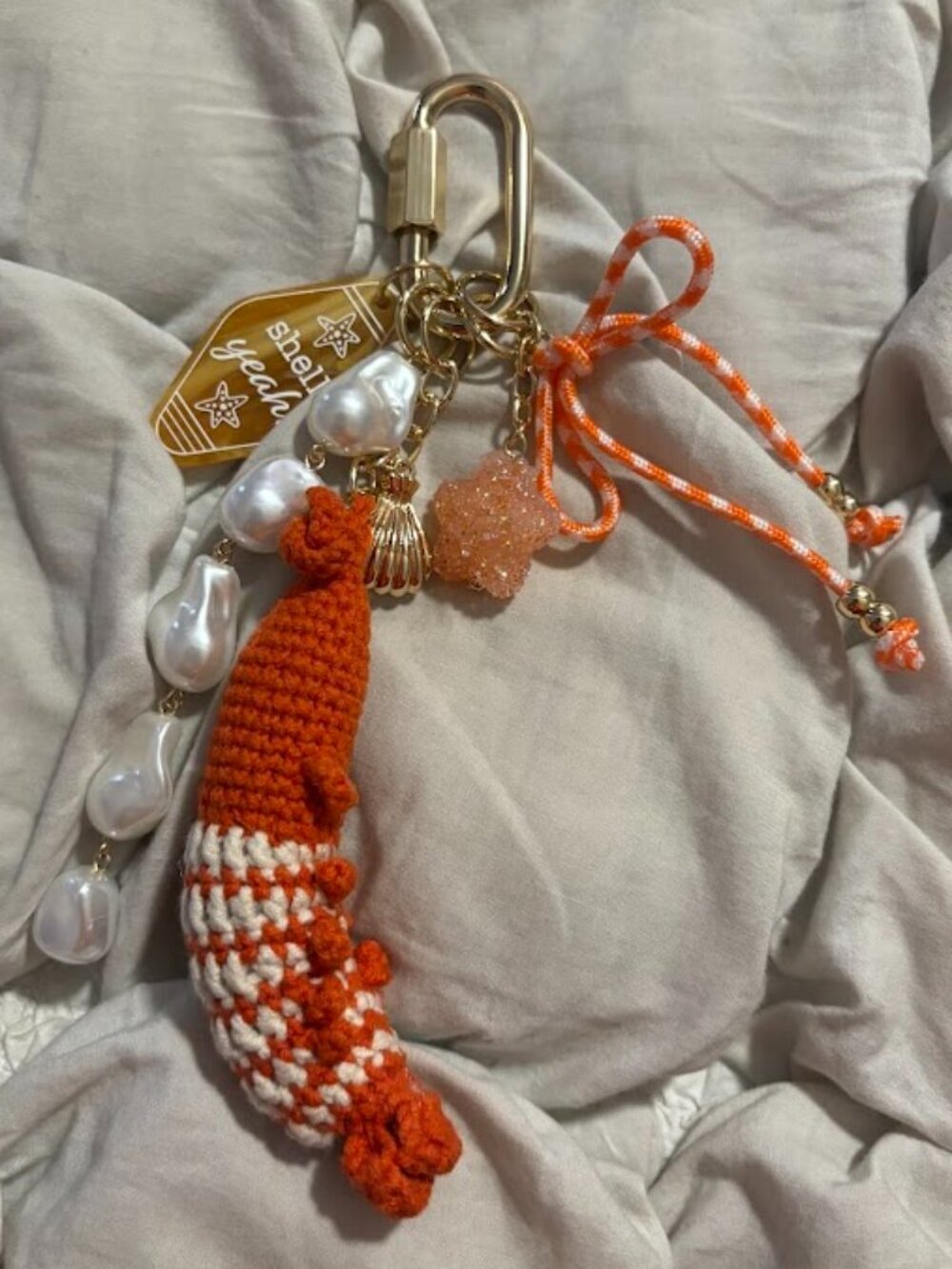🦞 Free People "Shellebration" Statement Bag Charm
